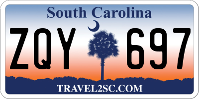 SC license plate ZQY697