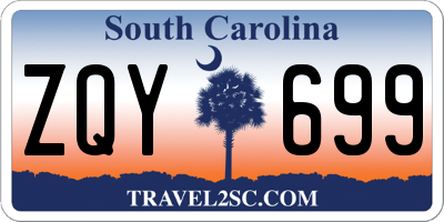 SC license plate ZQY699