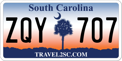 SC license plate ZQY707