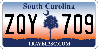 SC license plate ZQY709