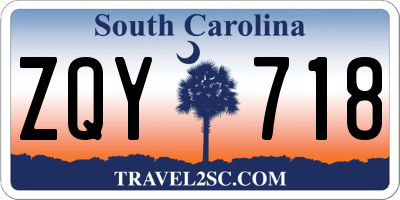 SC license plate ZQY718