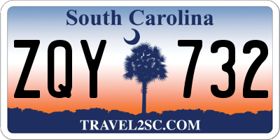 SC license plate ZQY732