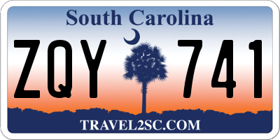 SC license plate ZQY741
