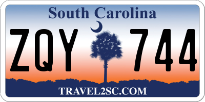 SC license plate ZQY744