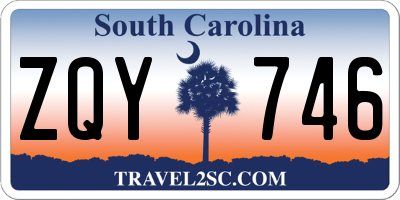SC license plate ZQY746