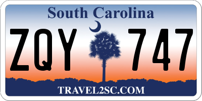 SC license plate ZQY747