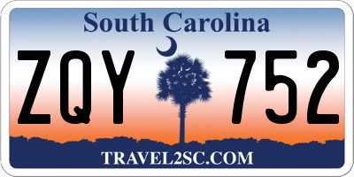SC license plate ZQY752