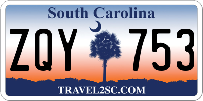 SC license plate ZQY753