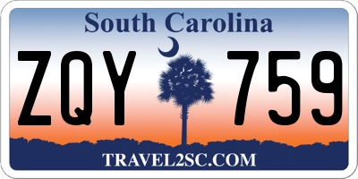 SC license plate ZQY759
