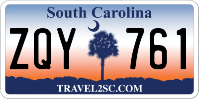 SC license plate ZQY761