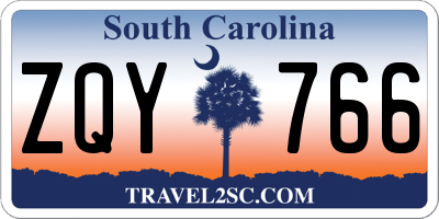 SC license plate ZQY766