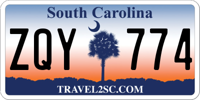 SC license plate ZQY774