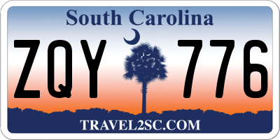SC license plate ZQY776