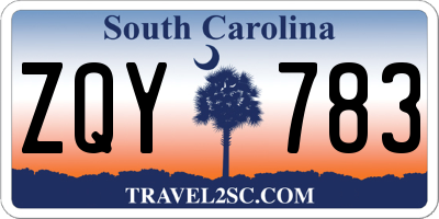 SC license plate ZQY783