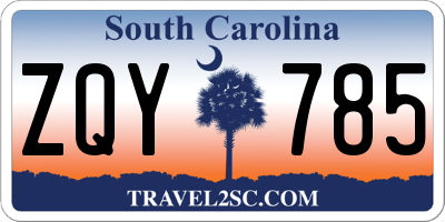 SC license plate ZQY785