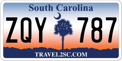 SC license plate ZQY787