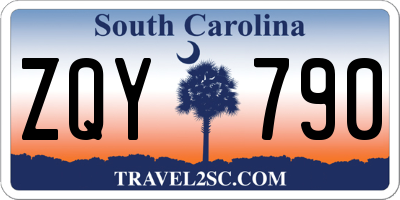 SC license plate ZQY790