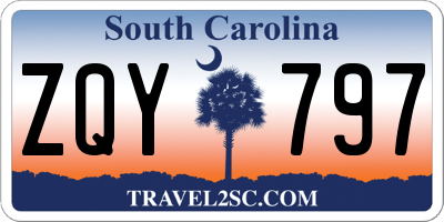 SC license plate ZQY797
