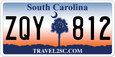 SC license plate ZQY812