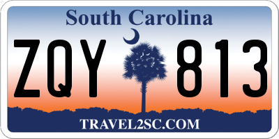 SC license plate ZQY813