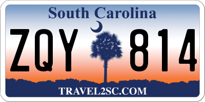 SC license plate ZQY814