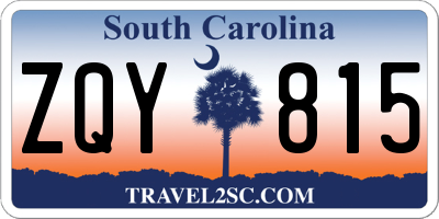 SC license plate ZQY815