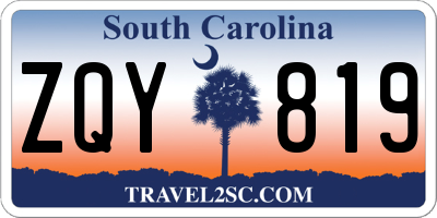 SC license plate ZQY819