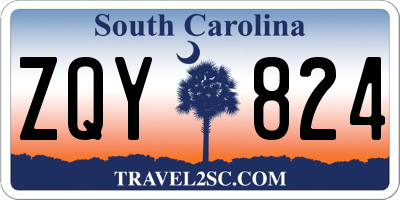 SC license plate ZQY824