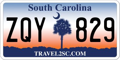 SC license plate ZQY829