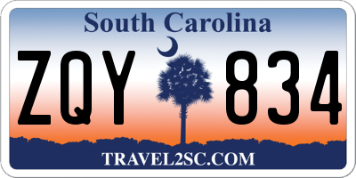 SC license plate ZQY834