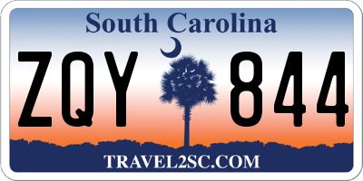 SC license plate ZQY844