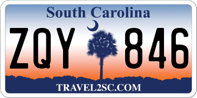 SC license plate ZQY846