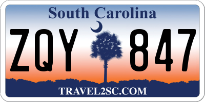 SC license plate ZQY847
