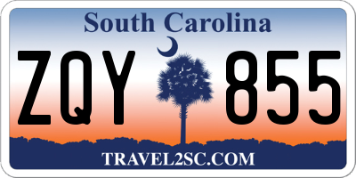SC license plate ZQY855