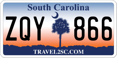 SC license plate ZQY866