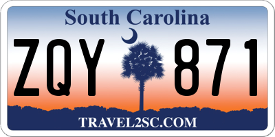 SC license plate ZQY871