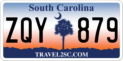 SC license plate ZQY879