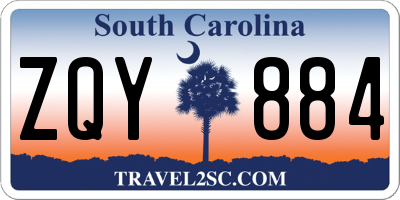 SC license plate ZQY884