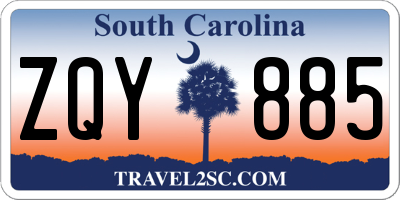 SC license plate ZQY885