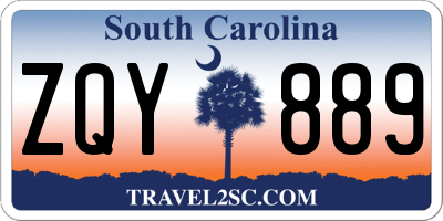 SC license plate ZQY889