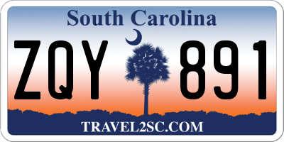 SC license plate ZQY891