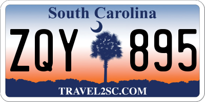 SC license plate ZQY895