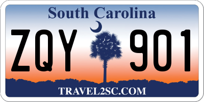 SC license plate ZQY901