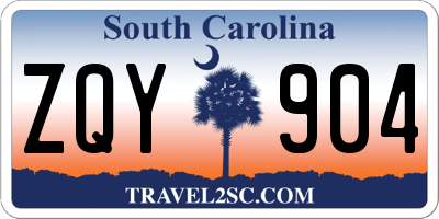 SC license plate ZQY904