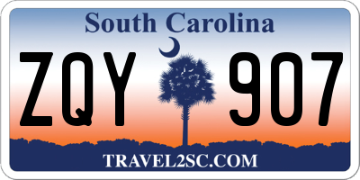 SC license plate ZQY907