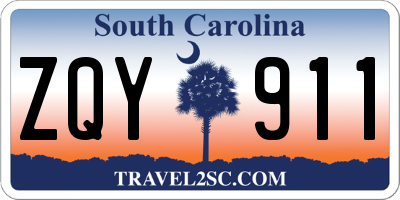 SC license plate ZQY911