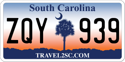 SC license plate ZQY939