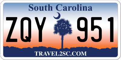 SC license plate ZQY951