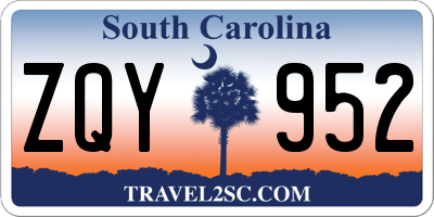 SC license plate ZQY952