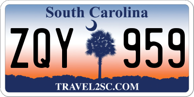 SC license plate ZQY959